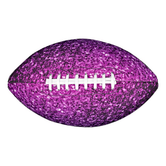 Purple pink ombre faux glitter sparkles bling football (Front)