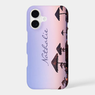 Purple Pink Ombre Sunset California Beach Name