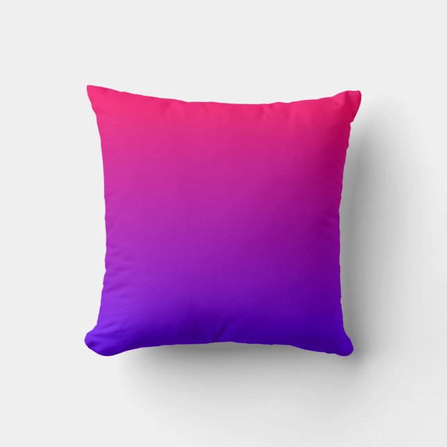 Purple Pink Ombre Throw Pillow (Front)