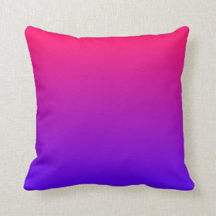 Purple Pink Ombre Throw Pillow