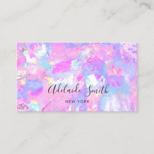 purple pink opal stone photo Business Card