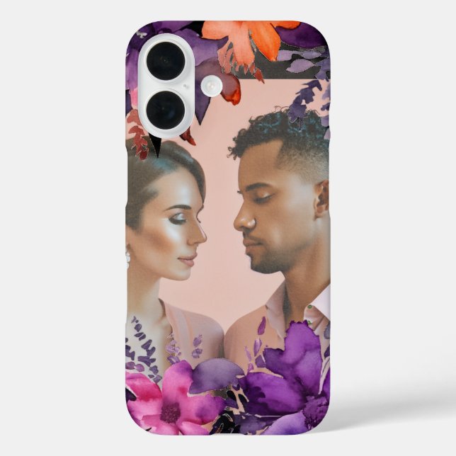 Purple Pink Orange Lilies Wedding Autumn Harvest Case-Mate iPhone Case (Back)
