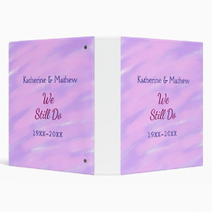 Purple pink pastel Vow renewal anniversary waterco Binder