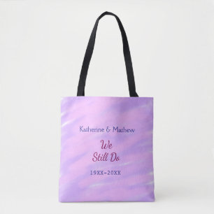 Purple pink pastel Vow renewal anniversary waterco Tote Bag
