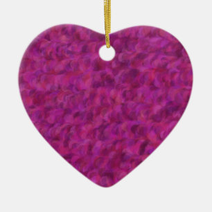 Purple Pink Red Abstract Seamless Pattern Ceramic Ornament