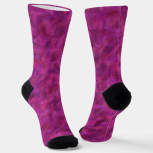 Purple Pink Red Abstract Seamless Pattern Socks
