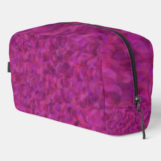 Purple Pink Red Abstract Seamless Pattern Toiletry Dopp Kit (Right Corner)