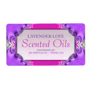Purple Pink Satin Oils Crafts Wedding Wine Labels