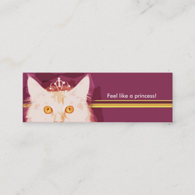 Purple Pink Small Business Card (Front)
