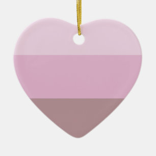 Purple Pink Striped Ombre Ceramic Ornament