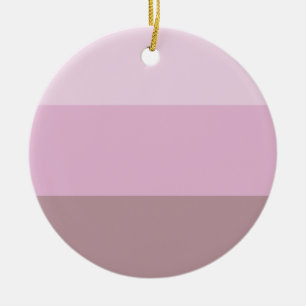 Purple Pink Striped Ombre Ceramic Ornament