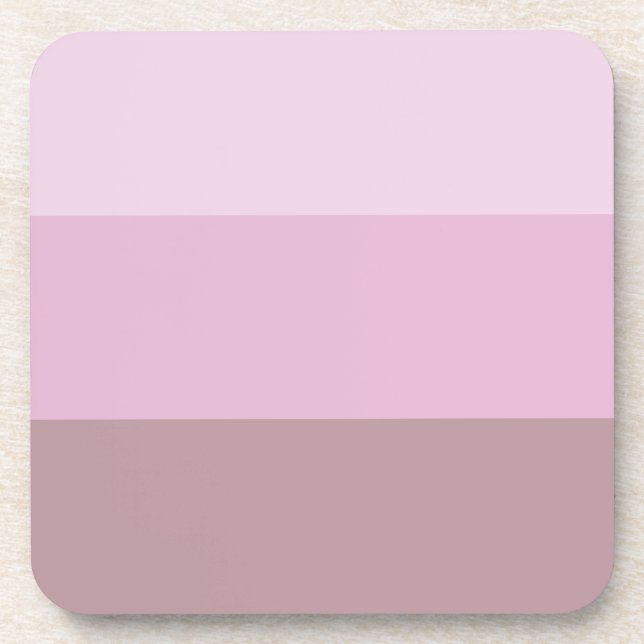 Purple Pink Striped Ombre Coaster (Front)