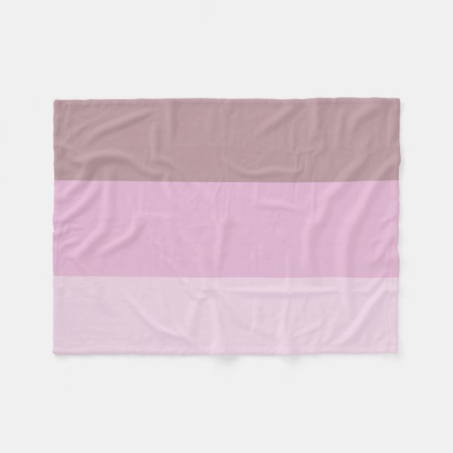 Purple Pink Striped Ombre Fleece Blanket (Front (Horizontal))