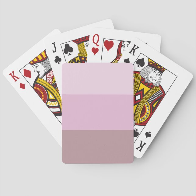 Purple Pink Striped Ombre Playing Cards (Back)