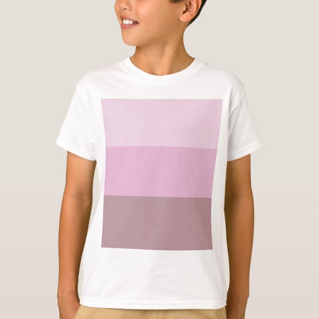 Purple Pink Striped Ombre T-Shirt (Front)