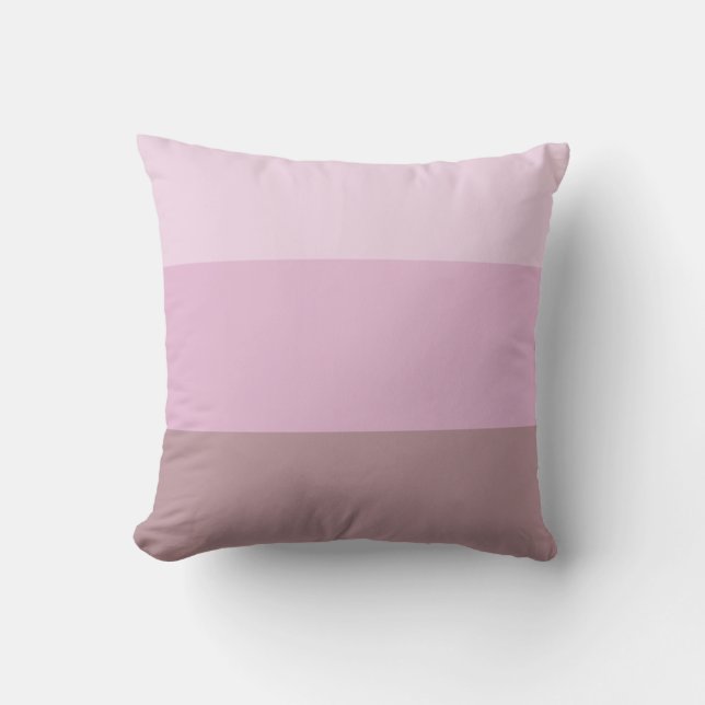 Purple Pink Striped Ombre Throw Pillow (Front)