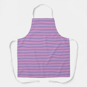 Purple Pink Stripes Pattern Apron