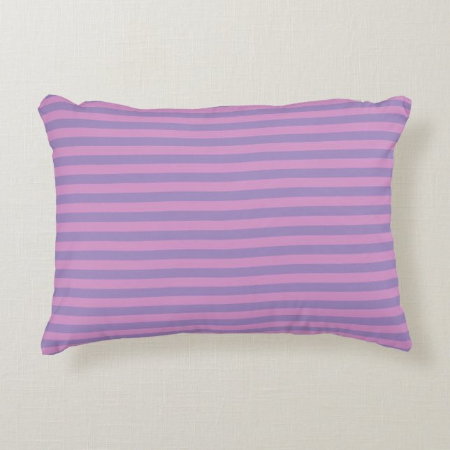 Purple Pink Stripes Seamless Pattern Accent Pillow (Front)