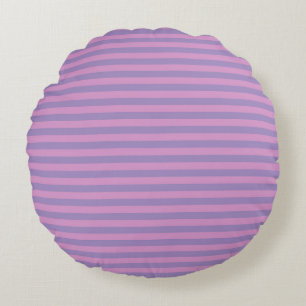 Purple Pink Stripes Seamless Pattern Round Pillow