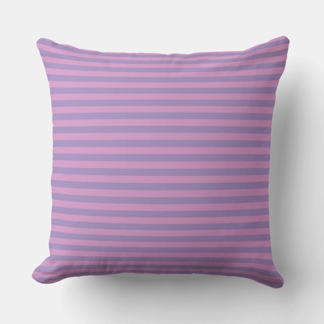 Purple Pink Stripes Seamless Pattern Throw Pillow (Front)