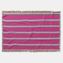 Purple Pink Summer Mood Lines Throw Blanket