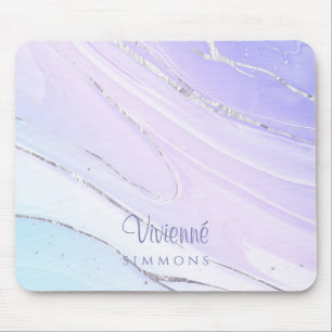Purple Pink Tosca Ombre Marble Customizable Mouse Pad
