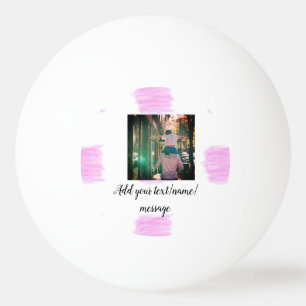 Purple pink watercolor father son dad add image te ping pong ball