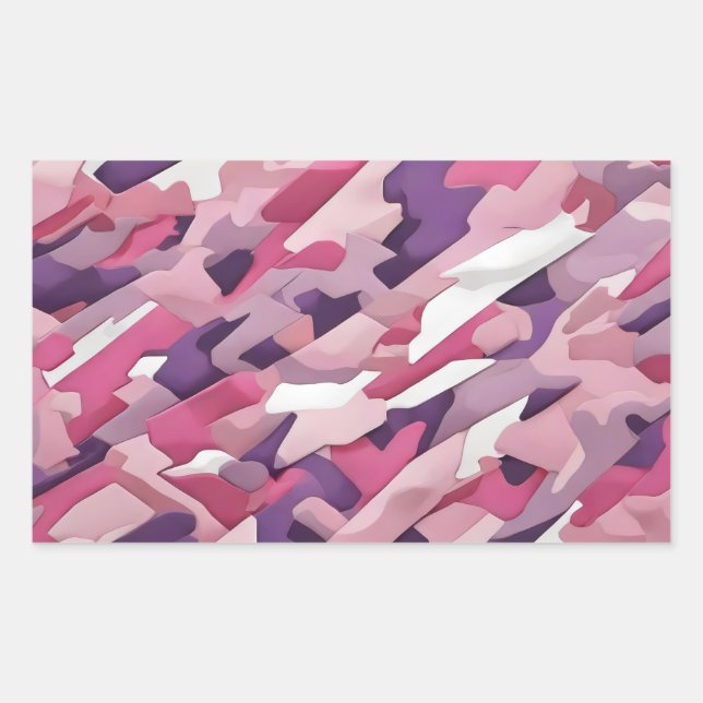 purple pink white camoflage sticker (Front)