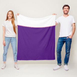 Purple Pink White Solid Colors Fleece Blanket