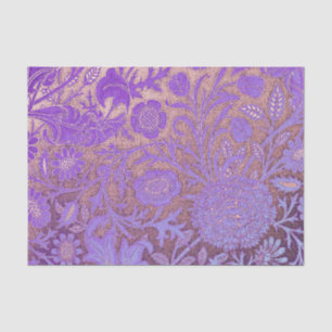 Purple,pink,Wiiliam Morris revamped, art nouveau p Tissue Paper