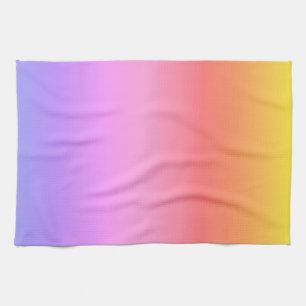 Purple pink yellow orange ombre abstract design kitchen towel