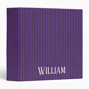Purple pinstripes binder