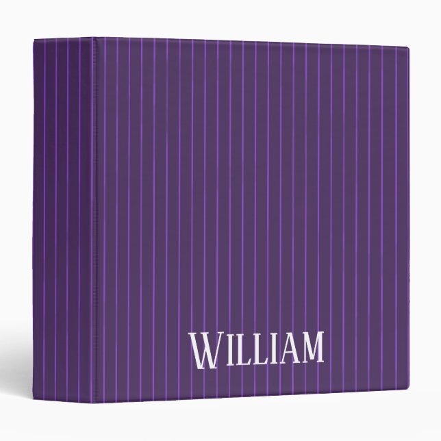 Purple pinstripes binder (Front/Spine)