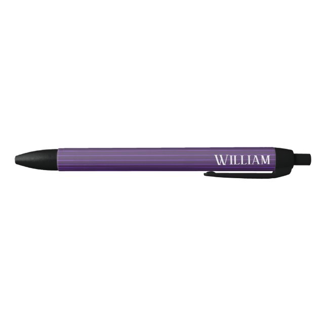 Purple pinstripes black ink pen (Bottom)