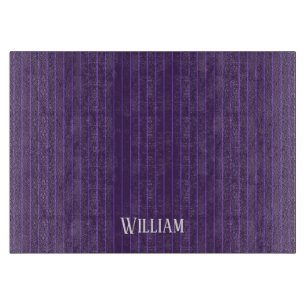Purple pinstripes cutting board
