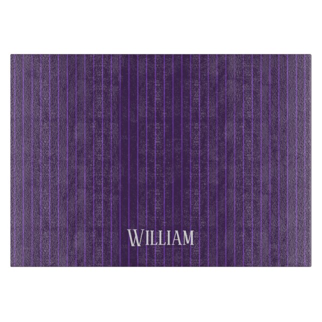 Purple pinstripes cutting board (Front)