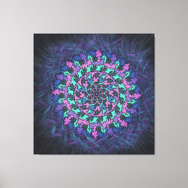 Purple Pinwheel Canvas Print (Front)