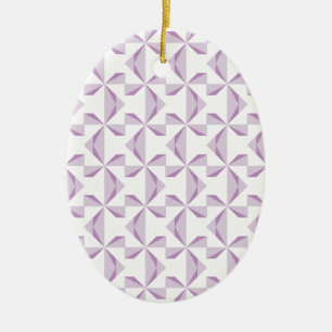 Purple Pinwheels Ceramic Ornament