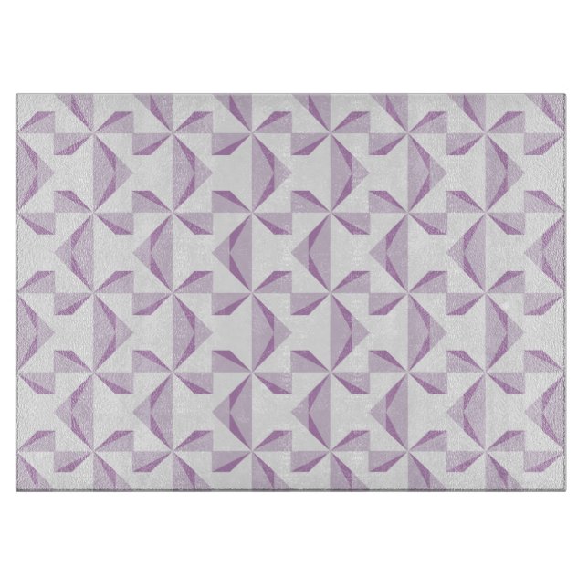 Purple Pinwheels Cutting Board (Front)