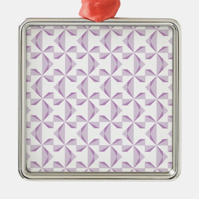 Purple Pinwheels Metal Ornament (Front)