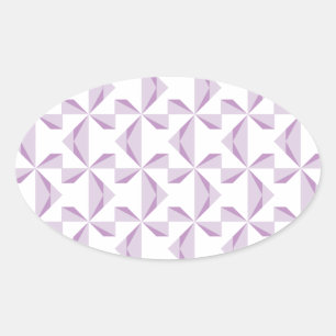 Purple Pinwheels Oval Sticker
