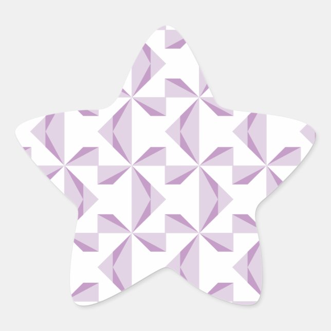 Purple Pinwheels Star Sticker (Front)