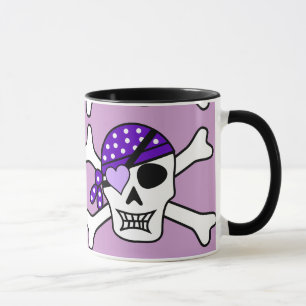 Purple Pirate Crossbones Mug