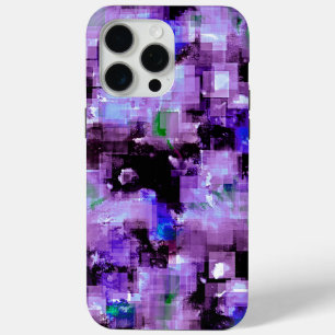 Purple Pixelated iPhone 15 Pro Max Coque