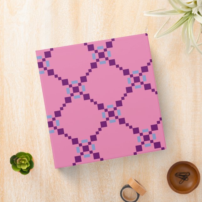 Purple Pixelated Pattern Binder (In Situ)