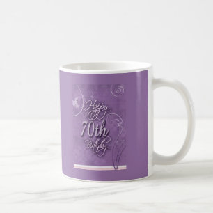 Purple pizazz for 70th birthday coffee mug