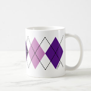 Purple Plaid Argyle Mugs