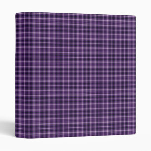 Purple Plaid Binder 1"