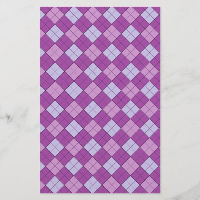 Purple Plaid Craft Paper (Front)