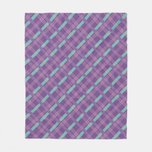 Purple Plaid Fleece Blanket